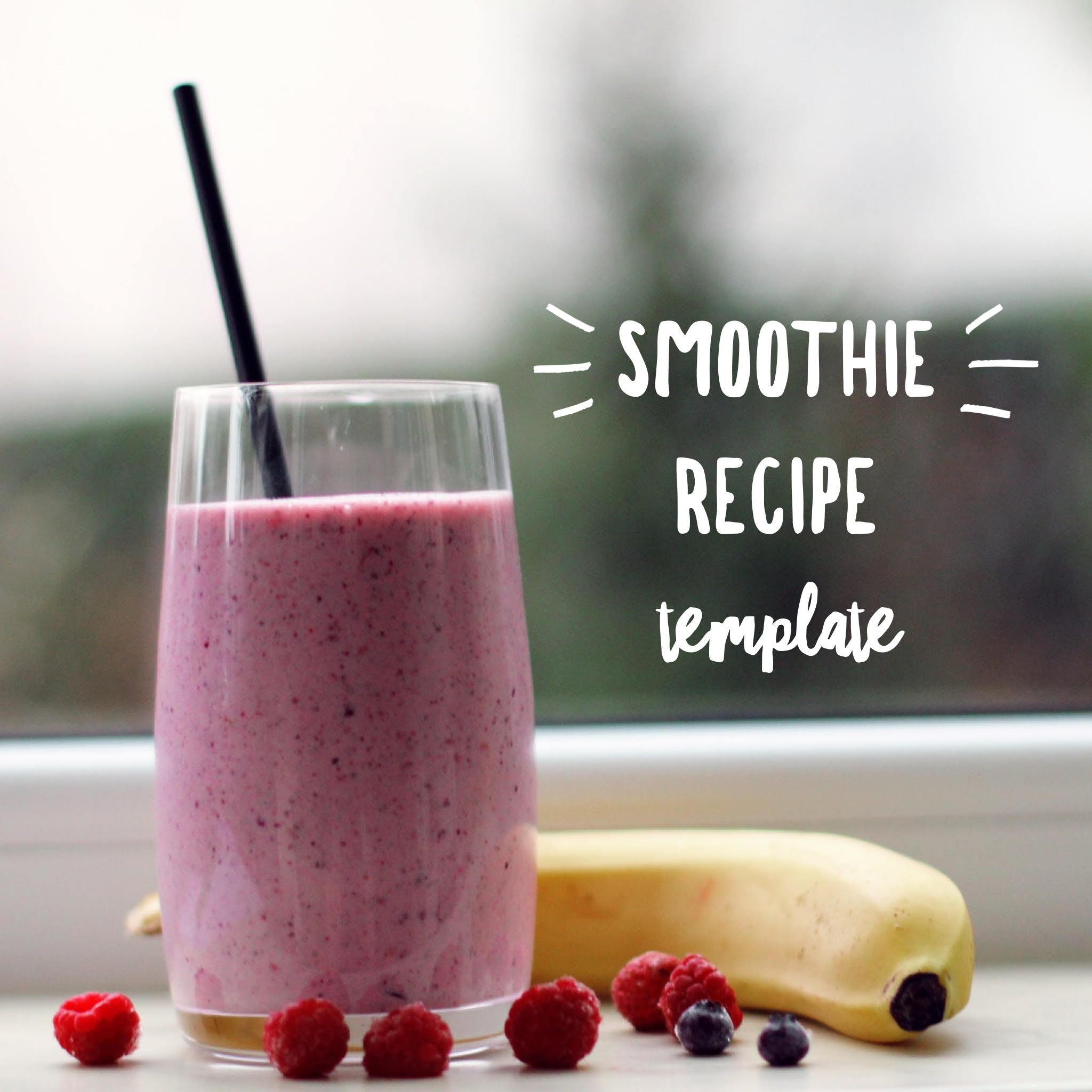 Smoothie recipe template that makes hundreds of variations!